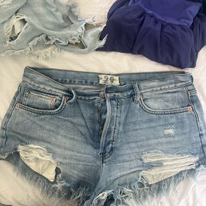 Free people denim shorts